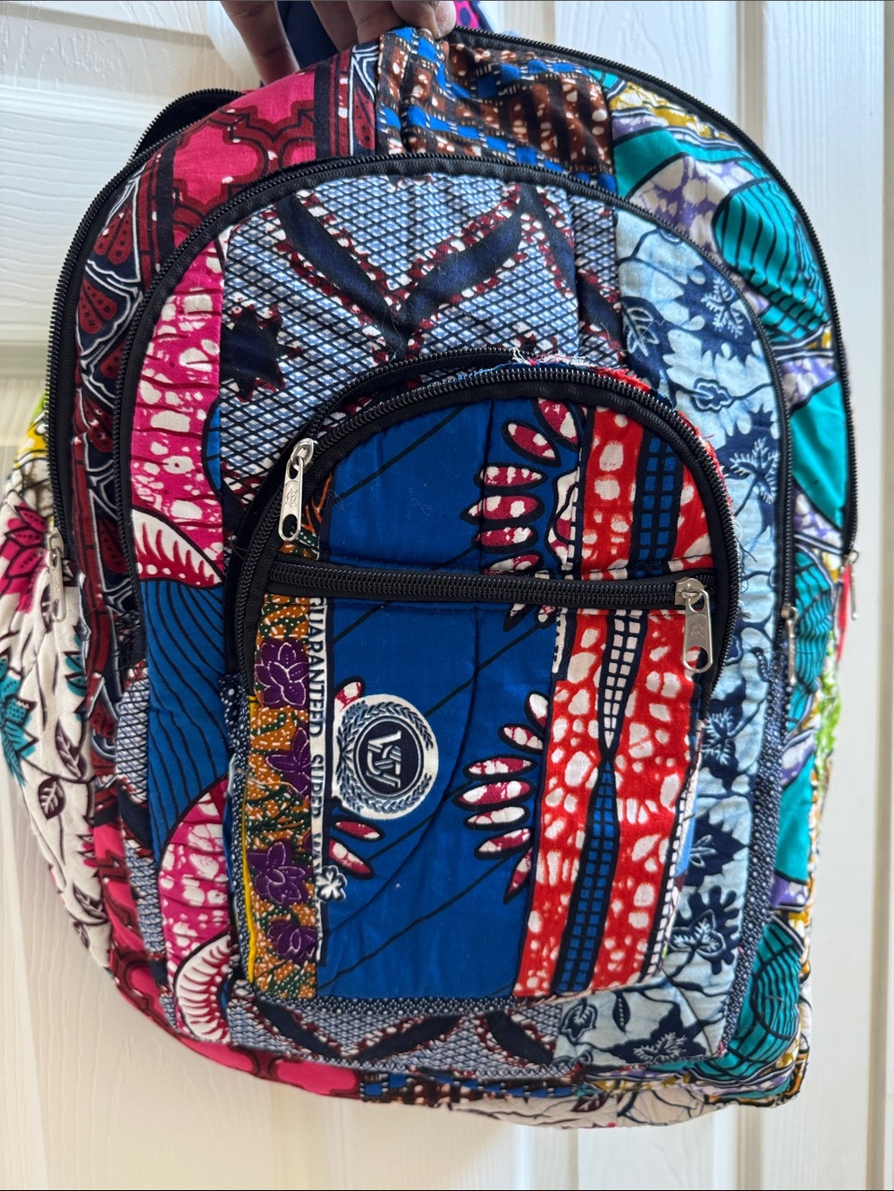 Colorful Patchwork Travel Backpack - Multicolor